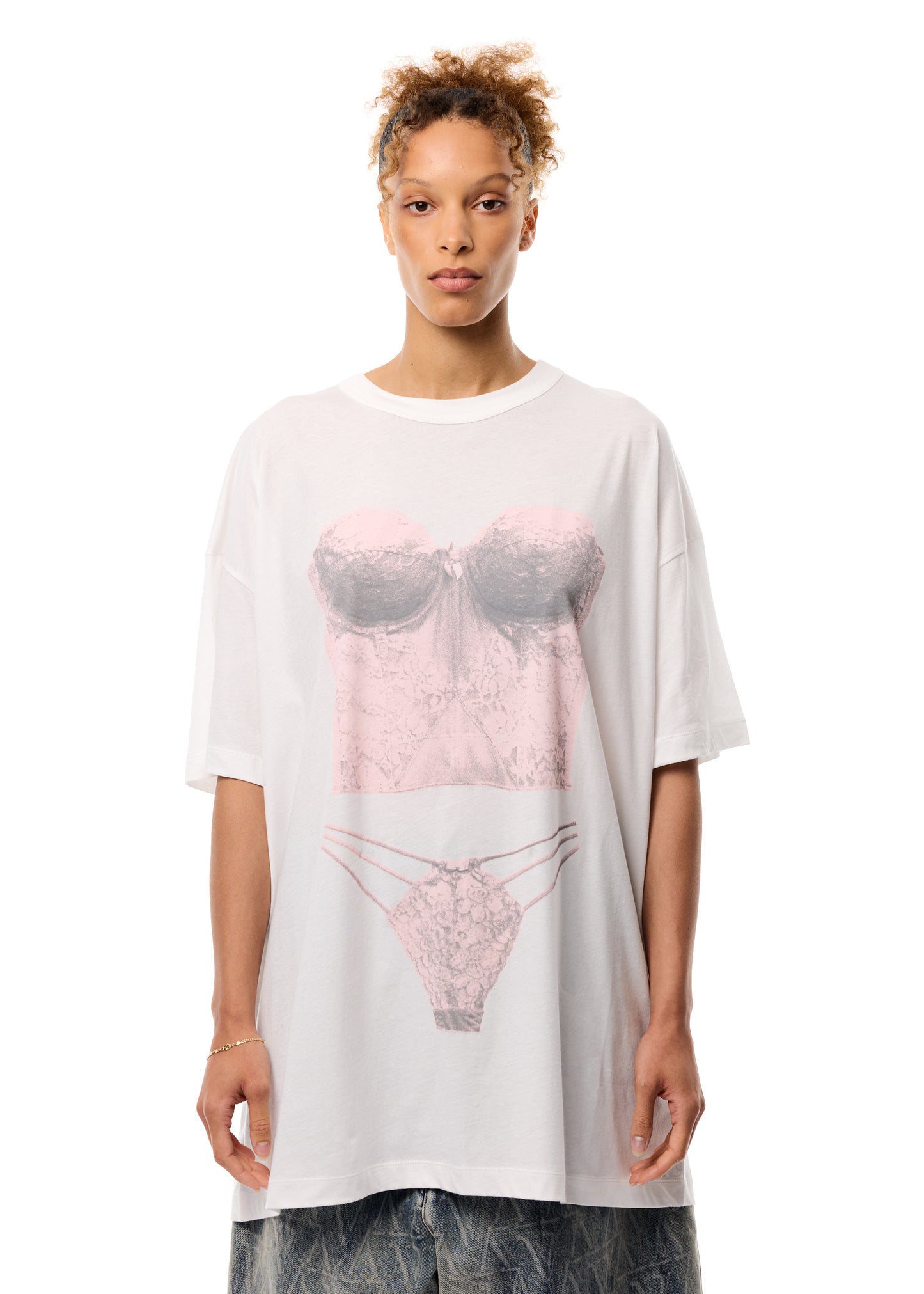 PINK TROMPE L'OEIL TALL TEE