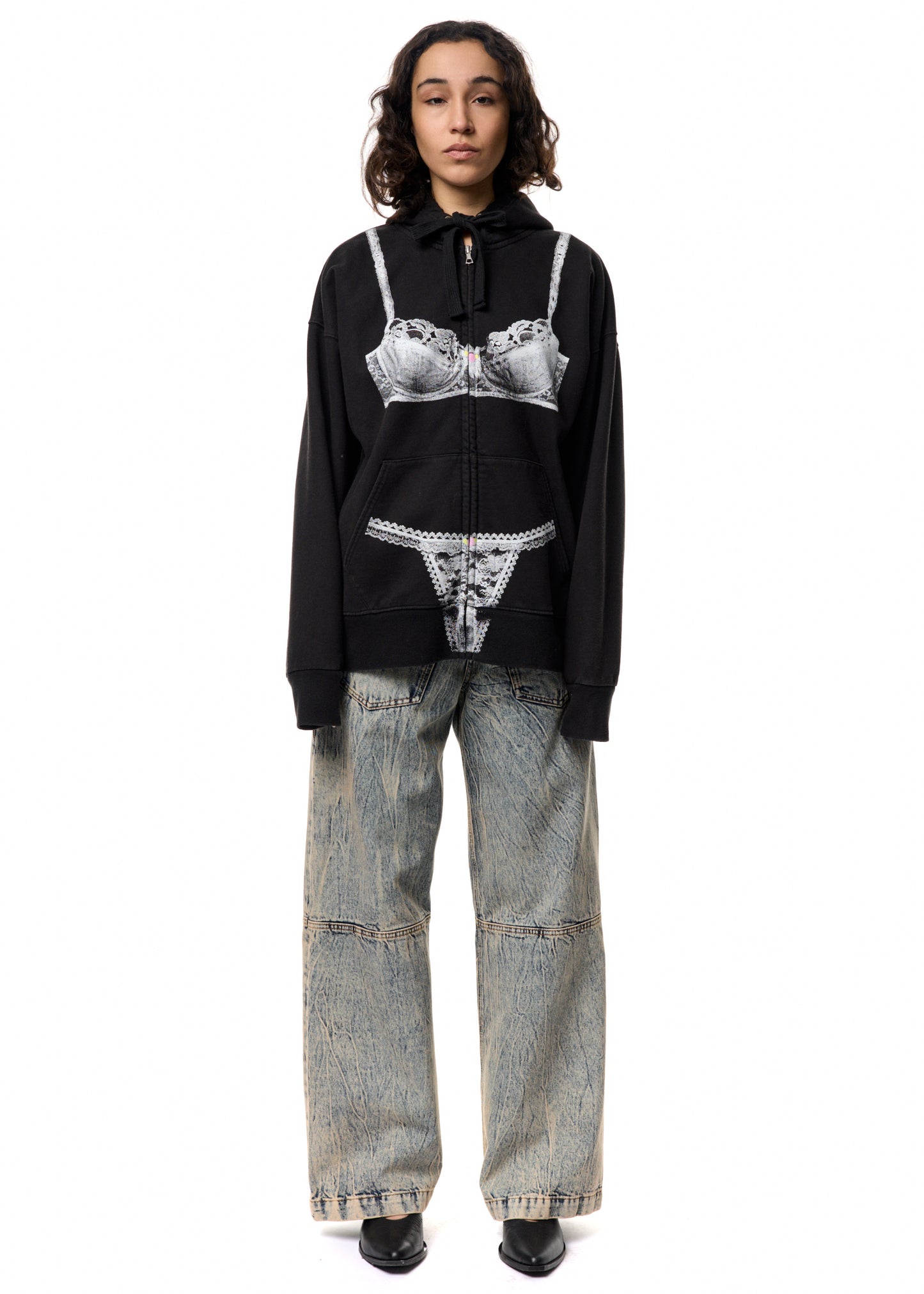 TROMPE L'OEIL ZIP HOODIE