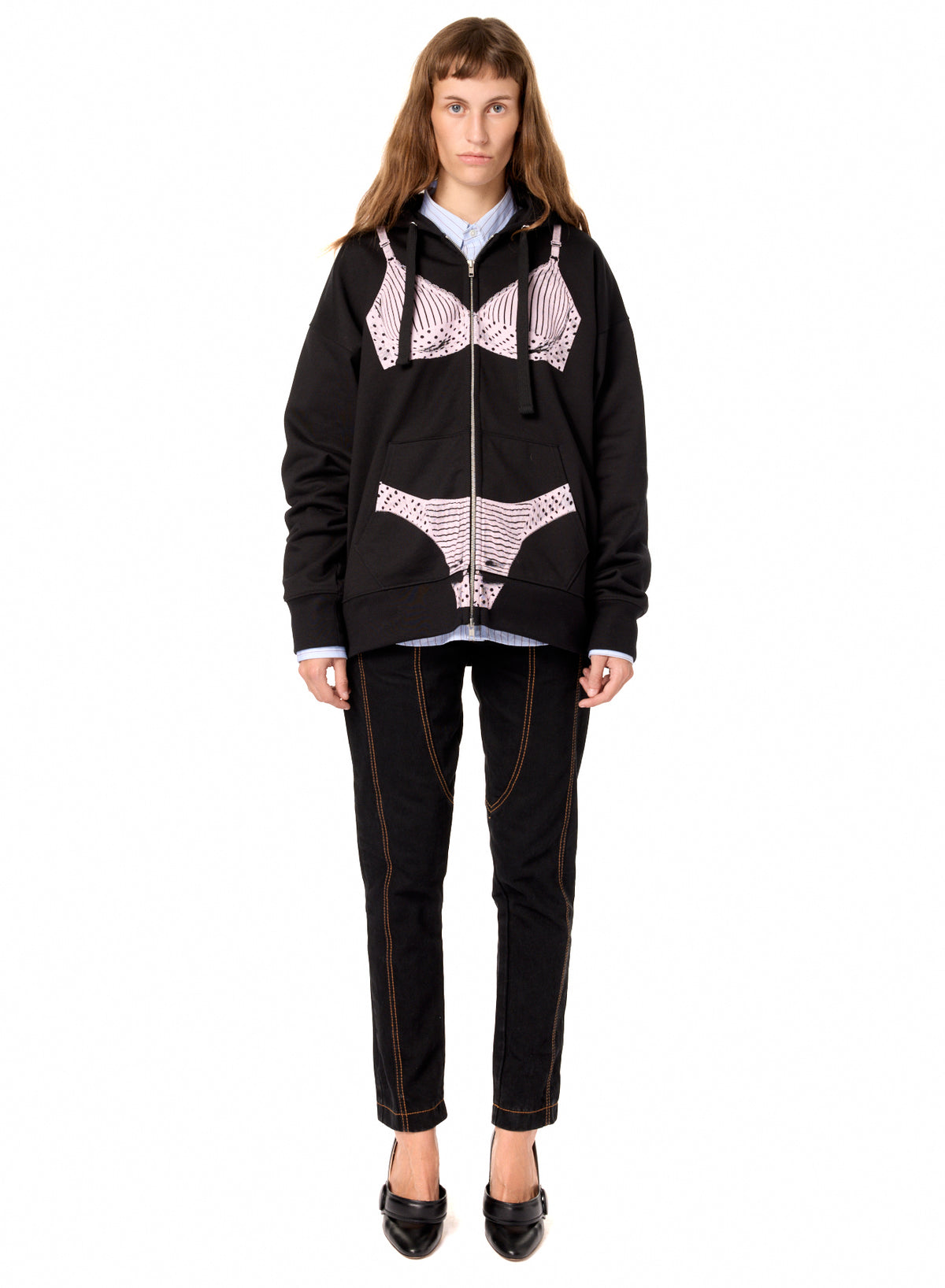 TROMPE L'OEIL ZIP HOODIE