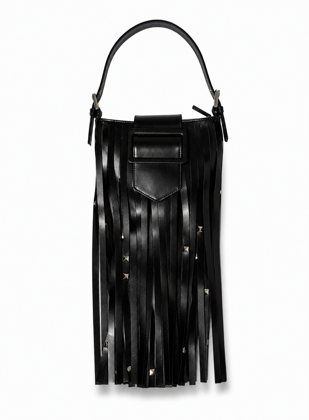BLACK MINI FRINGE PURSE