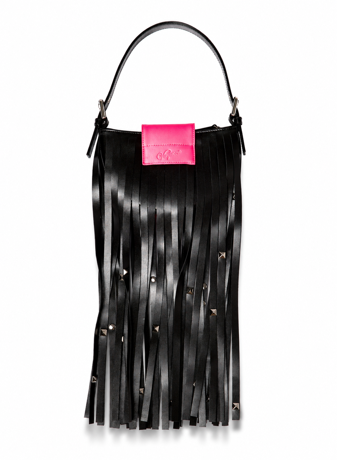 BLACK & PINK MINI FRINGE PURSE