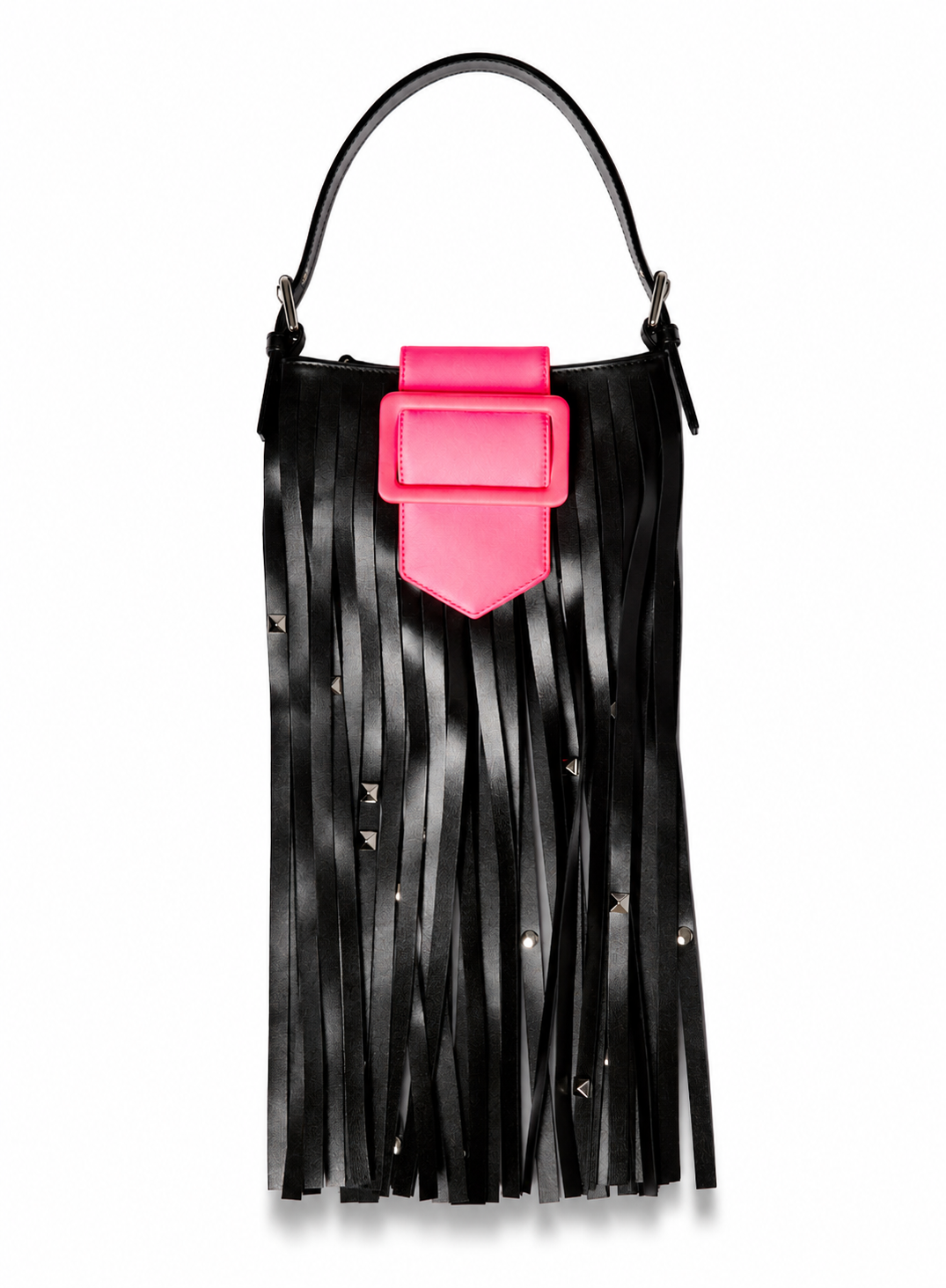 BLACK & PINK MINI FRINGE PURSE