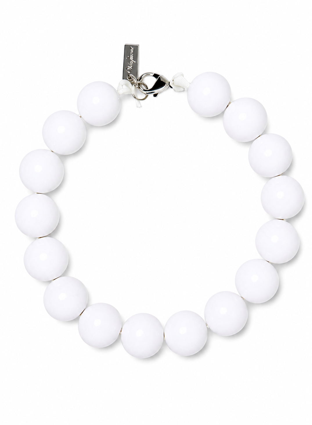 white BALL necklace