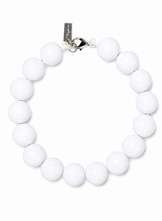 white BALL necklace