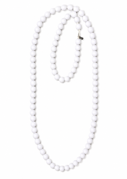 XL white BALL necklace
