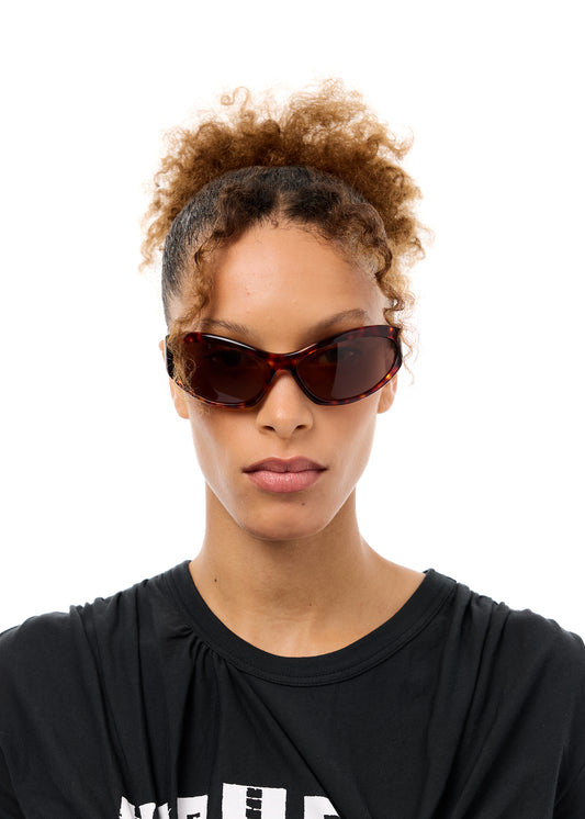 BROWN CAT EYE SUNGLASSES
