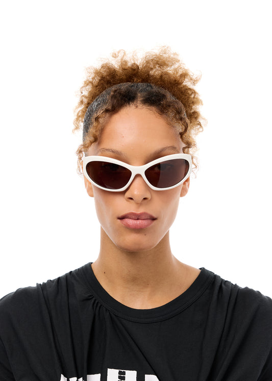 WHITE CAT EYE SUNGLASSES