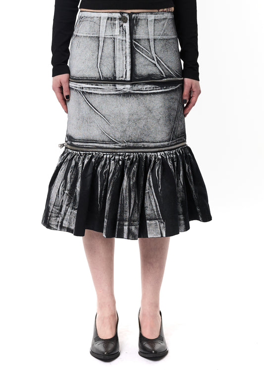PAINTED WORKWEAR SKIRT