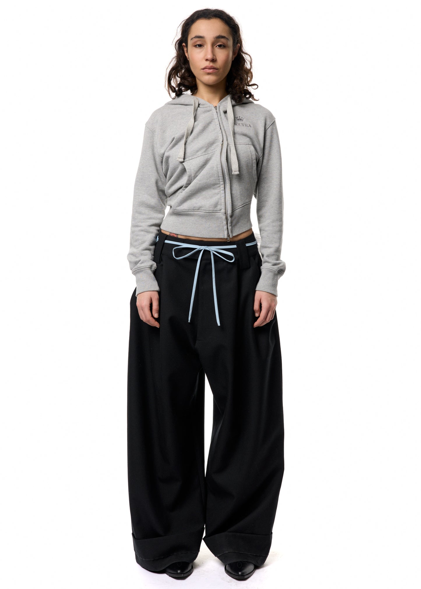 GREY TULLE BELT