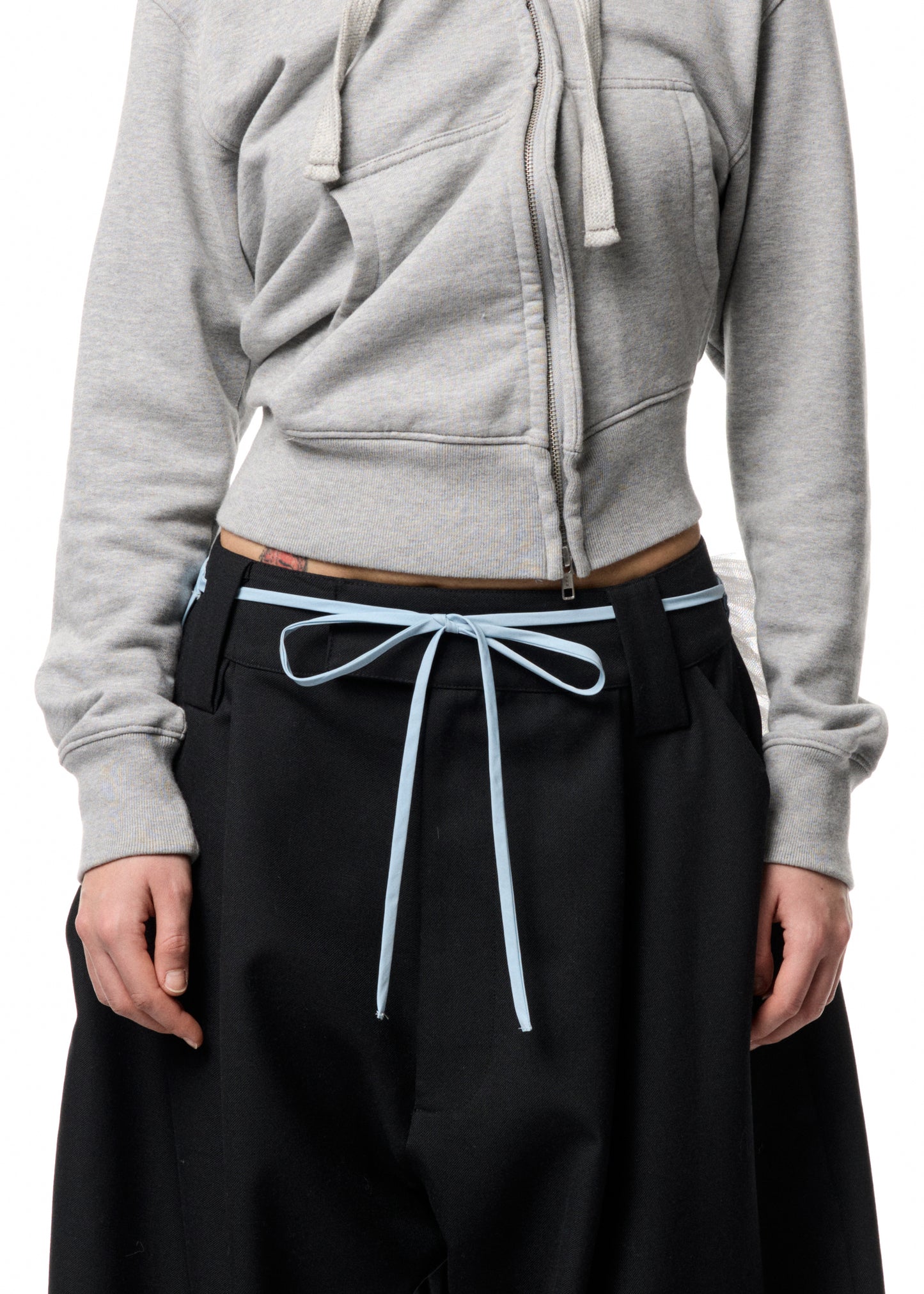 GREY TULLE BELT
