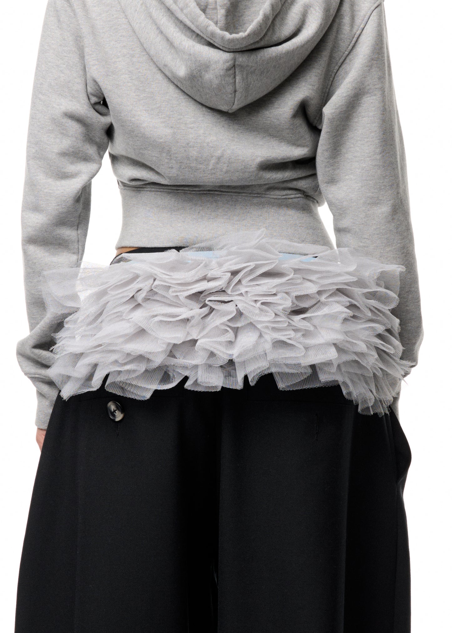 GREY TULLE BELT