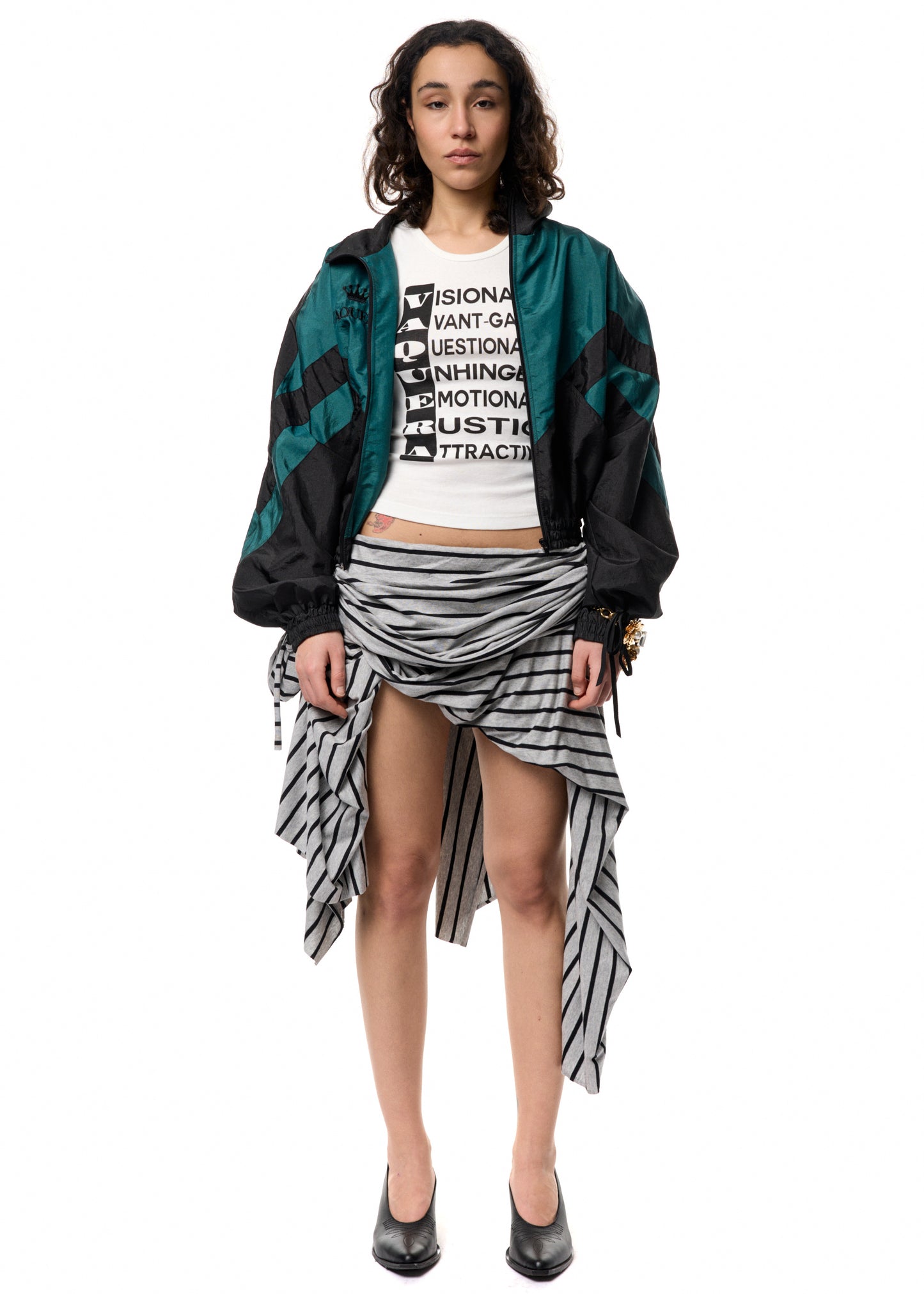 STRIPED JERSEY SKIRT