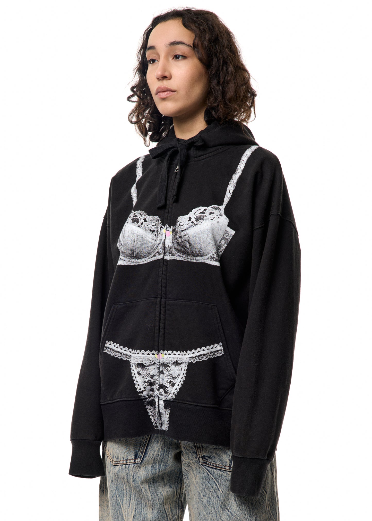 TROMPE L'OEIL ZIP HOODIE