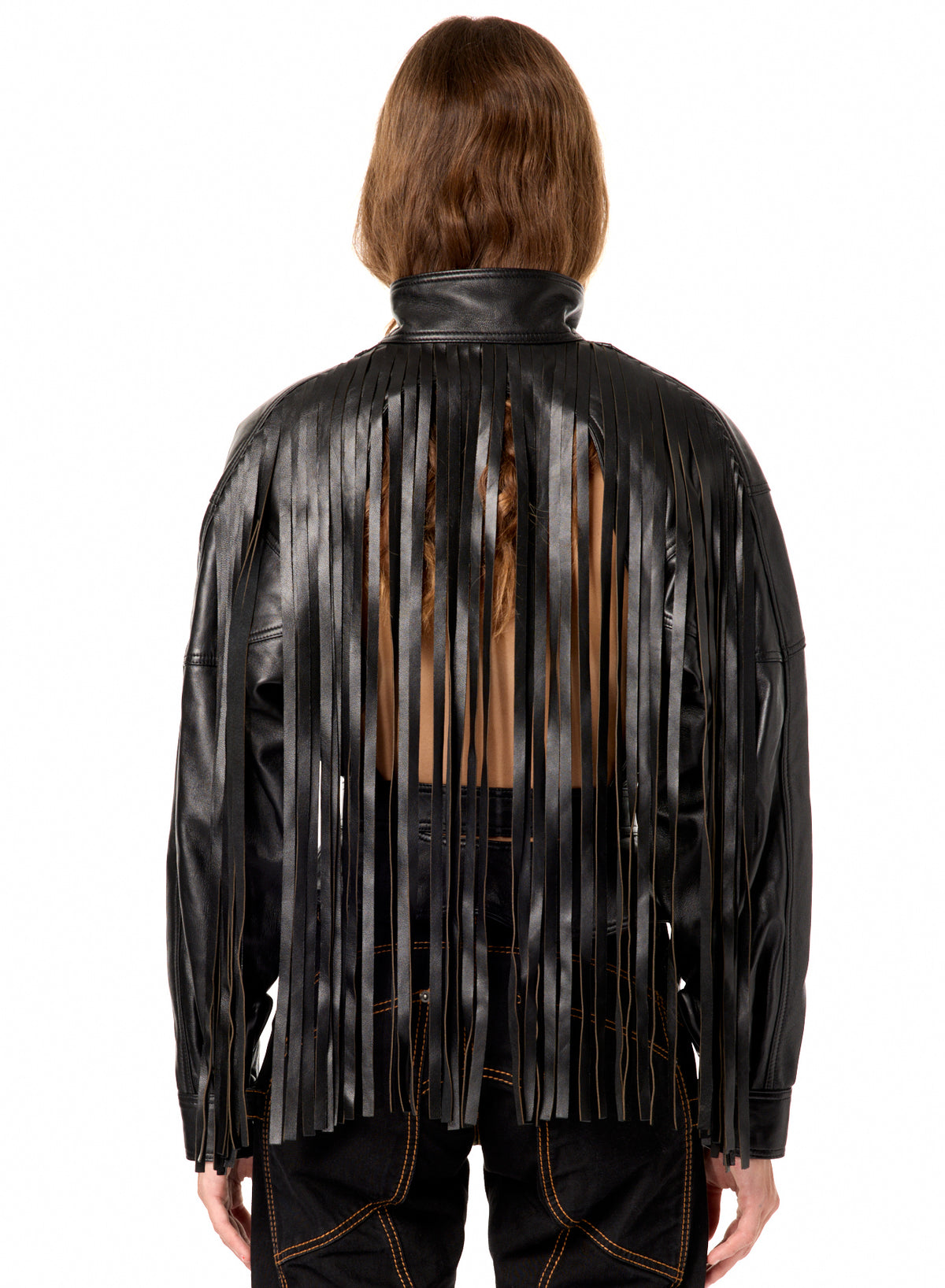 LEATHER FRINGE JACKET