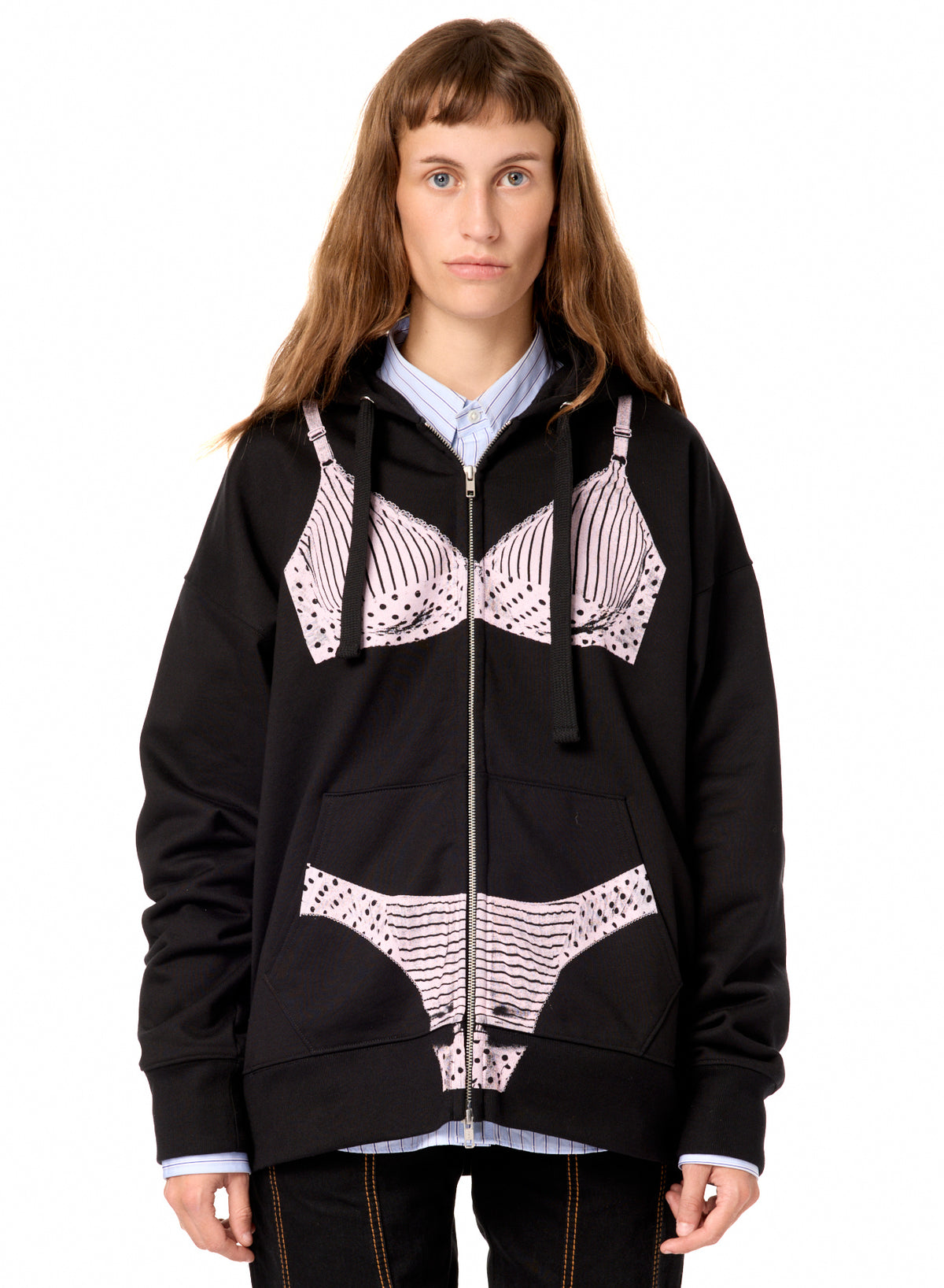 TROMPE L'OEIL ZIP HOODIE