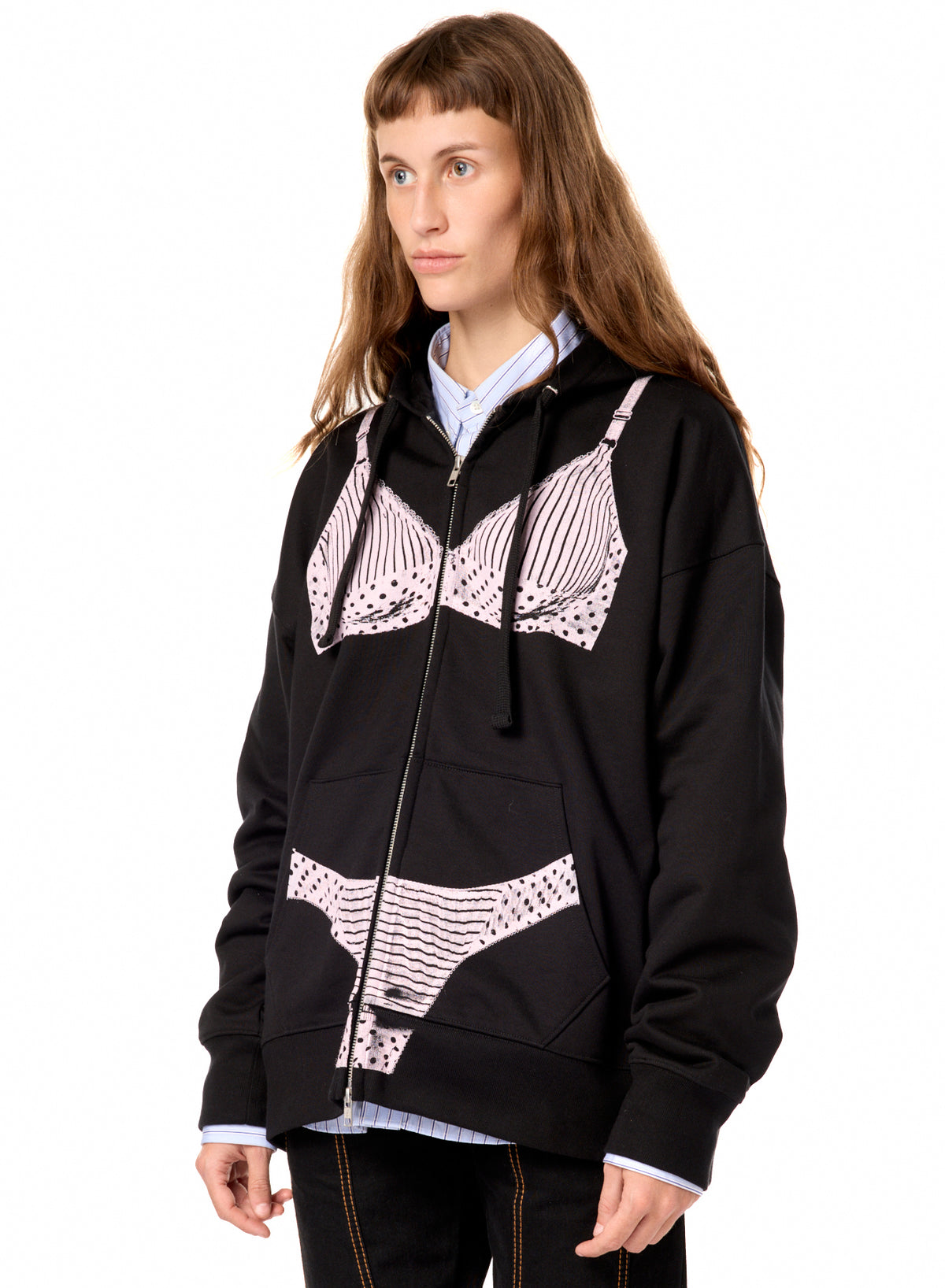 TROMPE L'OEIL ZIP HOODIE
