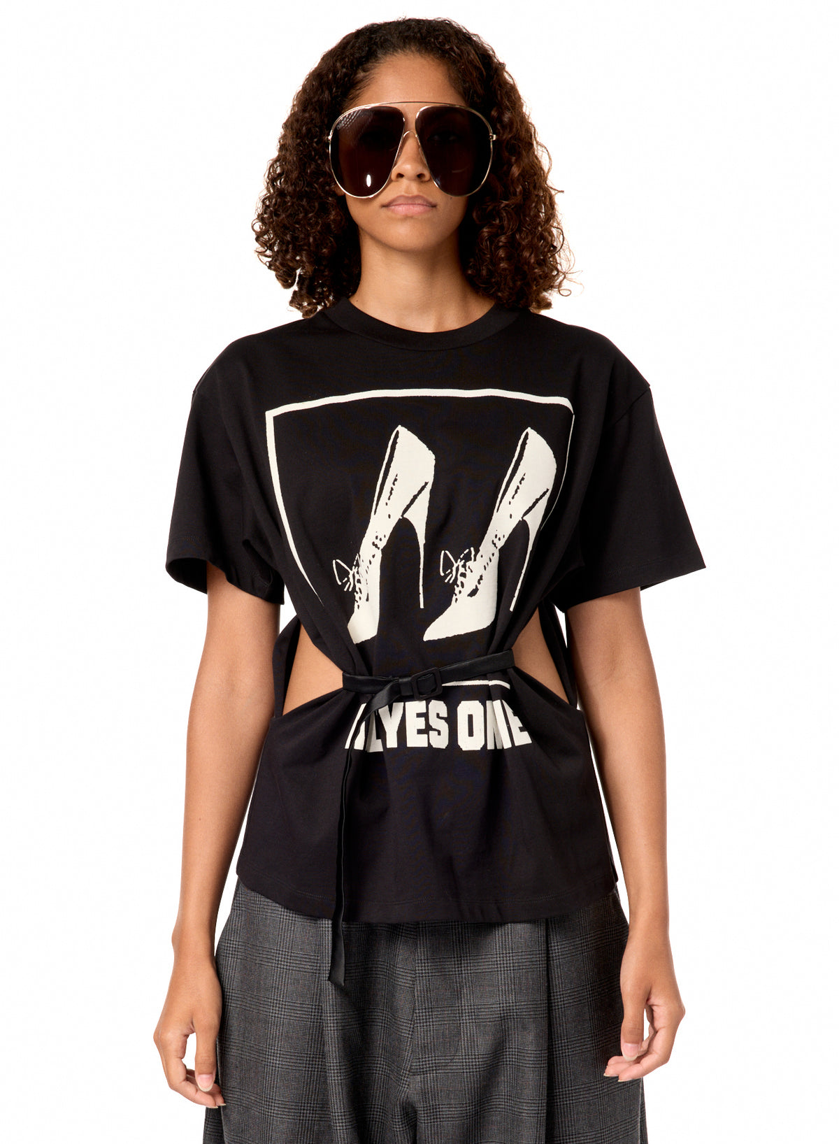 ALL EYES ON ME BELTED T SHIRT