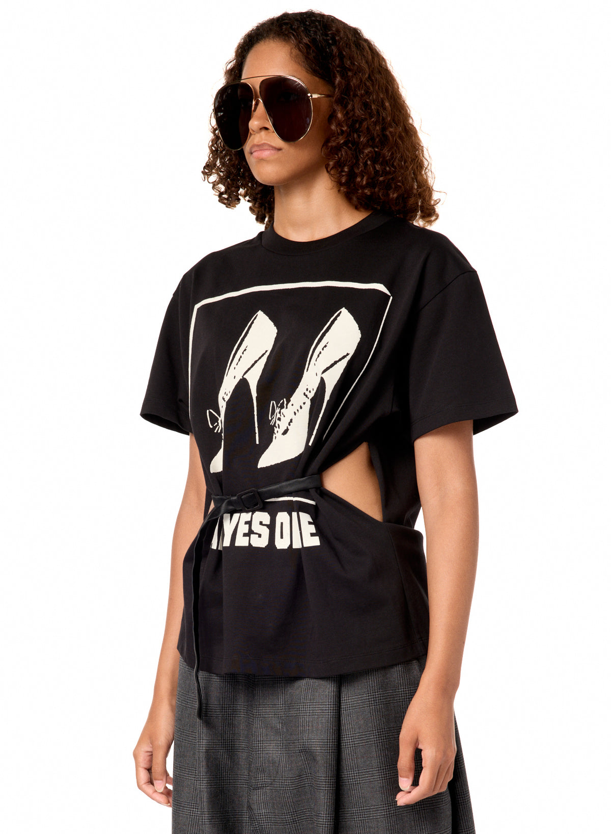 ALL EYES ON ME BELTED T SHIRT